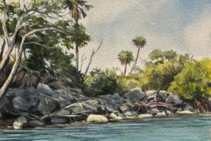 Calvin Carter - Mexico Study - Watercolor - 7.9 x 7.9 inches